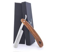 Jag Shaving Rasoio - rasoio sostenibile con custodia in pelle - sacchetto rasoio - rasoio da uomo - nero