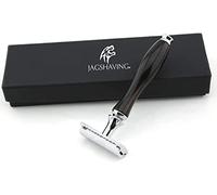 Jag Shaving Set di rasoi - Lama da rasoio Double Edge - Custodia in pelle - per rasoio - Compagno perfetto per la vostra spazzola - Pialla da viaggio