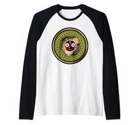 Jagannath Hare Krishna Indù Oro Nero Puri Spirituale Maglia con Maniche Raglan