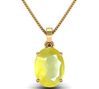 JAGDAMBA GEMS - Ciondolo in zaffiro giallo naturale non riscaldato da 5,25 ratti da 4,75 carati e qualit per donne e uomini, pietra preziosa zaffiro giallo naturale, zaffiro giallo, Pietra