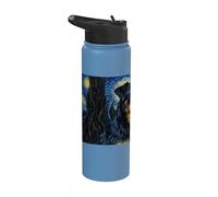 Jagdterrier Cane Van Gogh Notte stellata Stainless Steel Insulated Water Bottle