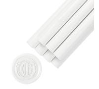 JAGERGREEN 8 pistole adesive bianche per sigillo, 11 mm, per biglietti di invito, matrimonio, sigillo, per timbri, inviti, buste, compleanni, confezioni regalo, fai da te