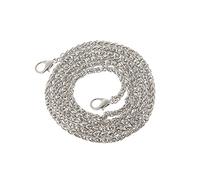 JAGETRADE Borsa a tracolla con manico a catena Tracolla a tracolla con manico in metallo 120cm Argento
