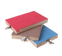 JAGETRADE Parrot Posch Stand Holder Platform Legno colorato Paw Rettifica Uccello Parrocchetto Giocattoli C 13x9 cm