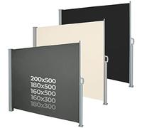 Jago® Paravento Esterno Retrattile - 160/180/200 x 300/500 cm, Impermeabile, Protezione UV, Automatico, Colore a Scelta - Tenda avvolgibile Laterale, frangivista, Giardino, Balcone (160x300 cm