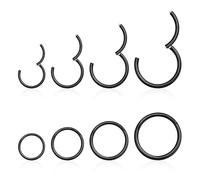 jagosen piercing naso Silber 8stk 18g acciaio chirurgico Piercing Rings Set Chirurgenstahl Dünn Lippenpiercing septum piercing Clicker Knorpel Piercing Ohr Für Damen Männer 8mm/10mm/12mm/14mm