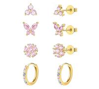 jagosen Set Orecchini Donna Argento 925 4 Paia Orecchini Cerchio Piccoli Anallergici Donna Ragazza Orecchini Cartilagine Punto Luce Argento 925