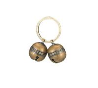 Jagowa 1 set di 2 campane per cani e gatti, collare per animali domestici, piccole campane in rame (bronzo)