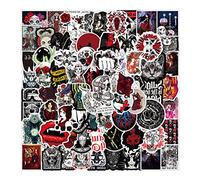 Jagowa 100 adesivi gotici impermeabili punk gotici adesivi horror thriller adesivi per notebook bagagli laptop