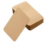 Jagowa 100 biglietti vuoti per messaggi, in carta kraft, per scarabocchi e appunti scritti a mano, ideali per auguri, inviti e altro, colore: cachi