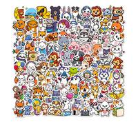 Jagowa 100 simpatici adesivi a forma di animali per bambini, quaderno, cancelleria, tazza d'acqua, scarabocchiare adesivi per ragazzi, ragazze, adolescenti