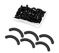 Jagowa 30 pezzi Bigodini in silicone universale per ciglia con scatola trasparente per bigodini ciglia (nero)