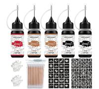 Jagua Gel Kit temporaneo per donne uomini bambini forniture kit completo 3 colori 5 bottiglie unisex Temp kit con stencil per bambini semi permanente
