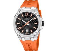 JAGUAR SWISS MADE Orologio Automatico Uomo Gomma Arancione - Data, Vetro Zaffiro - Impermeabile 10 ATM - J1030/1 Automatic