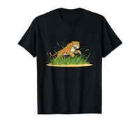 Jaguar Big Cat in Corsa Jungle Hunter Wildlife Maglietta