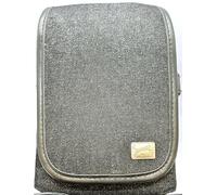 Jaguar Borsa a Tracolla Denim, Nero, Tela con dettagli in pelle, fibbie metalliche, tracolla regolabile, stile casual Jaguar Solingen custodia professionale per forbici da parrucchiere.