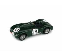 MODELLINO AUTO STATICO JAGUAR C TYPE #19 LE MANS 1953 BIANCOHEAD-STEWART 1:43