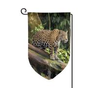 Jaguar Cat on Tree Tronco Cascata Giardino Bandiere Verticali Double Sided Casa Bandiera 30,5 x 45,7 cm Primavera Estate Stagionale Bandiera Vacanze Agriturismo Cortile Decorazione da appendere