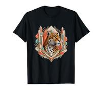 Jaguar con ventole di Corallo e Torri Verde Acqua Maglietta