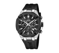 JAGUAR Orologio da uomo J1020/2 Diplomatic Cassa in Acciaio Inox 316L Argento Cinturino in Gomma Nero