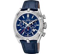 JAGUAR Orologio da uomo J857/B Swiss Made cassa in acciaio inossidabile 316l argento cinturino in pelle blu