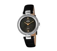 JAGUAR J832/2-Orologio da Donna, Collezione Cosmopolitan, Cassa da 34,5 mm, Nero con Cinturino in Pelle Nera J832/2