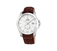 JAGUAR J878/1 Orologio da Uomo della Collezione Acamar, Cassa da 44 mm, Argento con Cinturino in Pelle Marrone