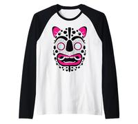 Jaguar Mask, Mexican Riviera Maya Gifts Souvenir Mexico Maglia con Maniche Raglan