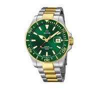 Jaguar Men's Swiss Quartz Diver Watch - Model J863/B, Two-Tone Stainless Steel, Green Dial