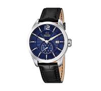 Jaguar Men's Swiss Quartz Watch - Model J663/2, Stainless Steel Case, Blue Dial, Black Leather Strap