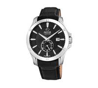 Jaguar Men's Swiss Quartz Watch - Model J878/4, Stainless Steel Case, Black Dial, Leather Strap