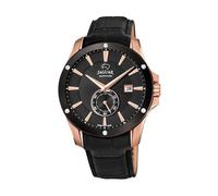 Jaguar Men's Swiss Quartz Watch - Model J882/1, Rose Gold-Tone Stainless Steel Case, Black Dial, Leather Strap