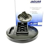 Jaguar, organizzatore di pettini per tagliacapelli rotondo in PC leggero e stabile, per 4 pettini (3, 6, 9, 12 mm), spazzola per pulizia e barattolo lubrificante