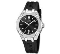 JAGUAR Orologio Donna J1017/2 Diplomatic Cassa in Acciaio Inox 316L Argento Cinturino in Gomma Nero