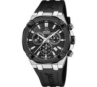 JAGUAR Orologio da uomo J1020/2 Diplomatic Cassa in Acciaio Inox 316L Argento Cinturino in Gomma Nero