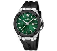 JAGUAR Orologio da uomo J1019/1 Diplomatic Cassa in Acciaio Inox 316L Argento Cinturino in Gomma Nero