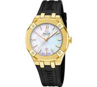JAGUAR Orologio Donna J1018/2 Diplomatic cassa di Acciaio inossidabile 316l Oro cinturino in Gomma Nero