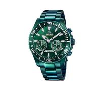 JAGUAR Orologio Smart Uomo Ibrido in Acciaio Inossidabile 316L Verde | Connected, Impermeabile 20 ATM, J990/A, Controllo Musica, Contapassi, Notifica e Rifiuta Chiamate, Swiss Made