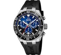 JAGUAR Orologio Uomo J1021/6 Ceramic Cassa in Acciaio Inox 316L Argento Cinturino in Gomma Blu