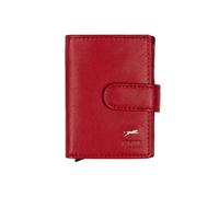 JAGUAR Porta Carte di Credito Uomo in Pelle con Logo Distintivo, Portacarte Uomo Portadocumenti Leggero e Comodo, Idea Regalo per Compleanno (Rosso)