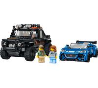 LEGO Speed Champions Jaguar Project 7 e Land Rover Defender - Kit di Modellismo STEM con 2 Macchine Giocattolo e 2 Minifigure di Piloti - Regalo di Compleanno per Bambini da 10 Anni in su - 77264