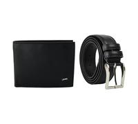JAGUAR Set Regalo, Portafoglio in Pelle con RFID e Cintura 125 cm in Cofanetto in Legno