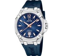 JAGUAR Orologio Uomo J1030/2 Diplomatic cassa di Acciaio inossidabile 316l Grigio cinturino in Gomma Azzuro