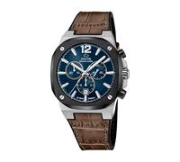 JAGUAR Orologio Uomo J1026/2 Swiss Made Rondcarre cassa di Acciaio inossidabile 316l Grigio cinturino in Pelle Marrone
