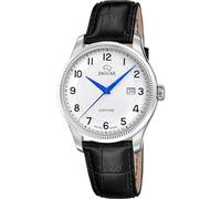 JAGUAR SWISS MADE Orologio Uomo Pelle Nera - Quarzo, Data, Vetro Zaffiro - Impermeabile 5 ATM - Elegante - J1042/1 Essentia