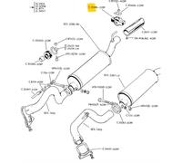 JAGUAR XJ/XJ6 STAFFA SUPPORTO POSTERIORE SISTEMA SCARICO OEM C40110