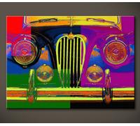 Jaguar Xk 120 Popart Immagine 50er Tela Stampa Artistica Oldtimer Decorazione