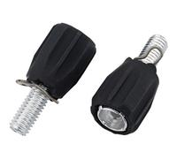 Jagwire Regolatori telaio Sport per cambio neri rivestiti in gomma (2 pz)