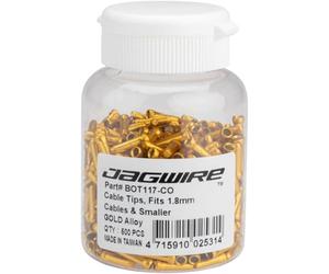 Jagwire - Terminale per Cavi di velocità, 500 Pezzi, Unisex - Adulto, Oro