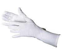 Jah 2099-35 - Guanti in cotone, 12 paia di oekotex, lunghezza 35 cm, extra sottili, colore bianco, taglia 8